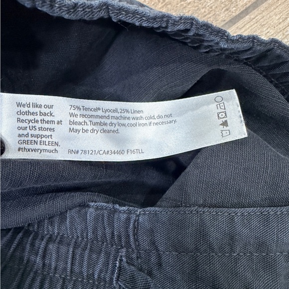 Eileen Fisher | Black Linen Pants - Picture 6 of 8